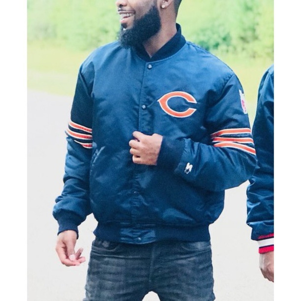 vintage nfl Chicago Bears Satin 80s 90s Starter jacket‎ coat sz Large football